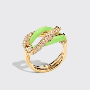 JUMBO LIME GREEN FRUIT HOOPS BUCKLE RING>Boochier Online