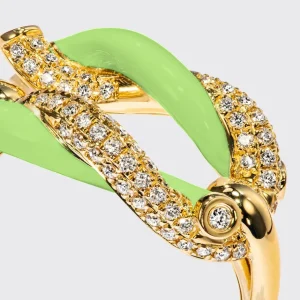 JUMBO LIME GREEN FRUIT HOOPS BUCKLE RING>Boochier Online