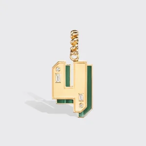 JUMBO MALACHITE NOSTALGIA NUMBER PENDANT>Boochier Hot