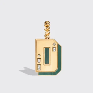 JUMBO MALACHITE NOSTALGIA LETTER PENDANT>Boochier Hot