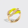 JUMBO NEON YELLOW FRUIT HOOPS BUCKLE RING>Boochier Best