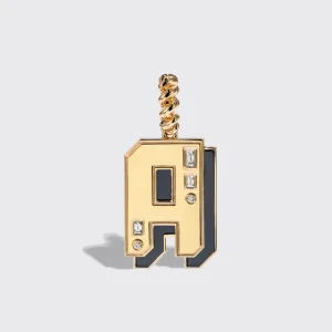 JUMBO ONYX NOSTALGIA LETTER PENDANT>Boochier Online