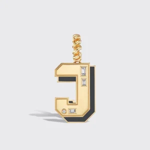 JUMBO ONYX NOSTALGIA LETTER PENDANT>Boochier Online
