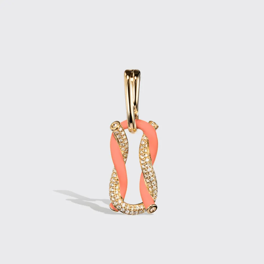 jumbo_orange_half_diamond_1.webp JUMBO ORANGE HALF DIAMOND FRUIT HOOPS BUCKLE EARRINGS>Boochier Sale