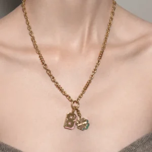 JUMBO PINK OPAL NOSTALGIA LETTER PENDANT>Boochier Outlet