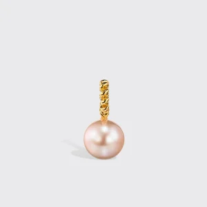 JUMBO PINK PEARL YELLOW GOLD BEACHING PENDANT>Boochier Online