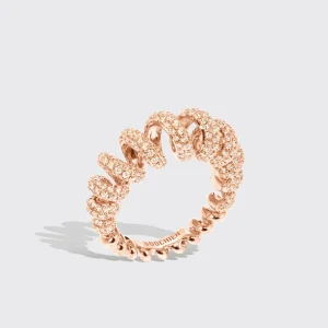 JUMBO ROSE GOLD DIAMOND SLINKEE RING>Boochier Online