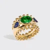 JUMBO TSAVORITE & TANZANITE SLINKEE ICON RING>Boochier Outlet