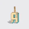 JUMBO TURQUOISE NOSTALGIA LETTER PENDANT>Boochier Outlet