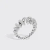JUMBO WHITE GOLD DIAMOND SLINKEE RING>Boochier New