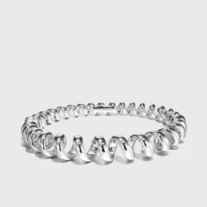 JUMBO WHITE GOLD SLINKEE BANGLE>Boochier Fashion