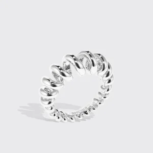 JUMBO WHITE GOLD SLINKEE RING>Boochier New
