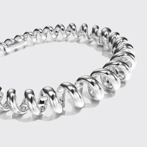 JUMBO WHITE GOLD SLINKEE BANGLE>Boochier Fashion
