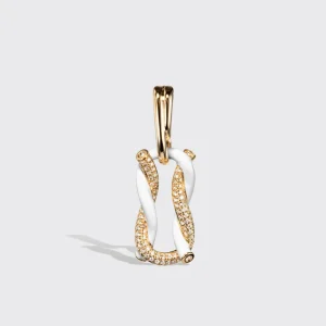 JUMBO WHITE HALF DIAMOND FRUIT HOOPS BUCKLE EARRINGS>Boochier Outlet