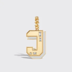 JUMBO WHITE MOTHER OF PEARL NOSTALGIA LETTER PENDANT>Boochier Online