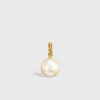 JUMBO WHITE PEARL YELLOW GOLD BEACHING PENDANT>Boochier Outlet