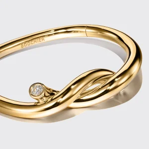 JUMBO YELLOW GOLD TIES BANGLE>Boochier Sale
