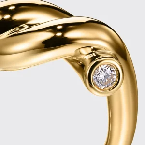 JUMBO YELLOW GOLD TIES RING>Boochier Fashion