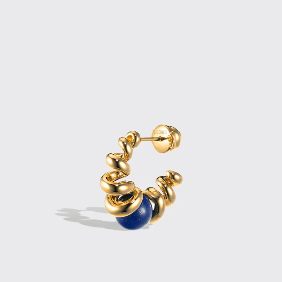 lapis_small_yellow_gold_g_1.webp LAPIS SMALL YELLOW GOLD GUMBALL SLINKEE EARRINGS>Boochier Fashion