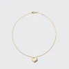 LAPIS YELLOW GOLD HEART NECKLACE>Boochier Hot