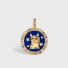 LAPIS YELLOW GOLD LUCKY PUP CHARM>Boochier Hot