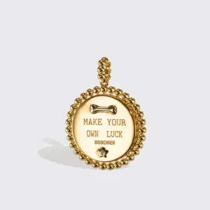 LAPIS YELLOW GOLD LUCKY PUP CHARM>Boochier Hot