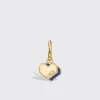 LAPIS YELLOW GOLD MINI HEART HOOP MONO EARRING>Boochier Fashion