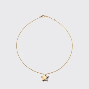 LAPIS YELLOW GOLD STAR NECKLACE>Boochier Online