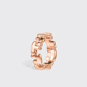 LARGE ROSE GOLD ARCADE DOUBLE ETERNITY LOCK EARRINGS>Boochier Fashion