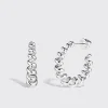 LARGE WHITE GOLD SLINKEE EARRINGS>Boochier Sale