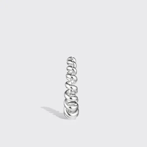 LARGE WHITE GOLD SLINKEE EARRINGS>Boochier Sale