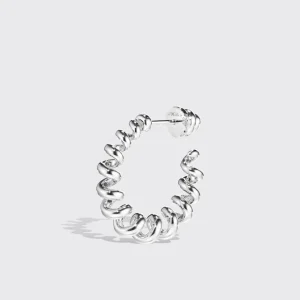 LARGE WHITE GOLD SLINKEE EARRINGS>Boochier Sale