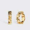 LARGE YELLOW GOLD ARCADE DOUBLE ETERNITY LOCK EARRINGS>Boochier Hot