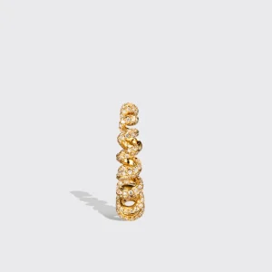 LARGE YELLOW GOLD DIAMOND SLINKEE EARRINGS>Boochier Hot