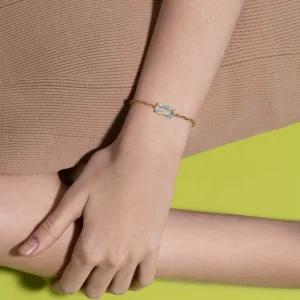 LIGHT BLUE FRUIT HOOPS BRACELET>Boochier Online