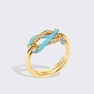 LIGHT BLUE FRUIT HOOPS BUCKLE RING>Boochier New