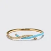 LIGHT BLUE FRUIT HOOPS DIAMOND BANGLE>Boochier Sale