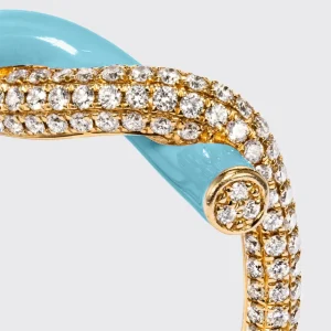 LIGHT BLUE FRUIT HOOPS DIAMOND RING>Boochier New
