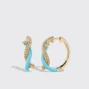 LIGHT BLUE FRUIT HOOPS EARRINGS>Boochier Fashion