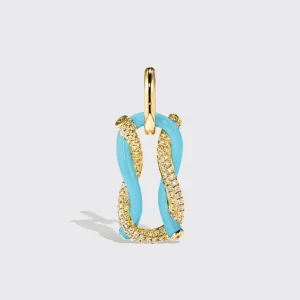 LIGHT BLUE JUMBO FRUIT HOOPS PENDANT>Boochier Discount