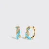 LIGHT BLUE SMALL FRUIT HOOPS EARRINGS>Boochier Outlet