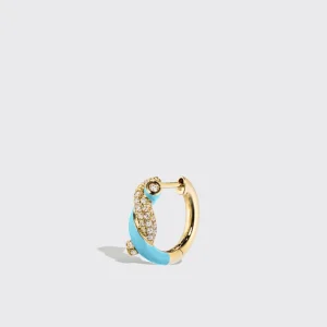 LIGHT BLUE SMALL FRUIT HOOPS EARRINGS>Boochier Outlet