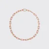 LIGHT PINK FIVE DIAMOND FRUIT HOOPS NECKLACE>Boochier Online