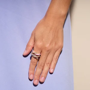 LIGHT PINK FRUIT HOOPS DIAMOND RING>Boochier Outlet