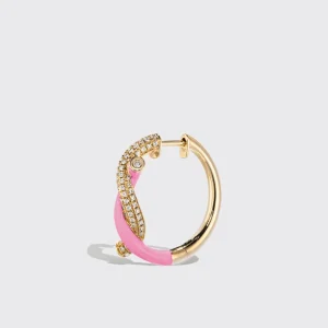 LIGHT PINK FRUIT HOOPS EARRINGS>Boochier Fashion