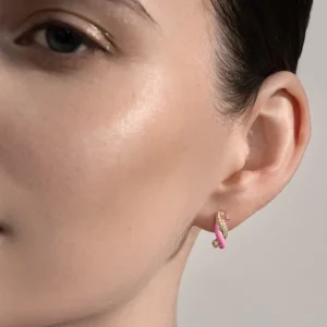 LIGHT PINK SMALL FRUIT HOOPS EARRINGS>Boochier Best