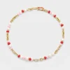 LIGHT PINK-RED DIAMOND B-BOY CHAIN NECKLACE>Boochier Discount