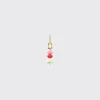 LIGHT PINK-RED SINGLE PEARL DIAMOND B-BOY EARRING>Boochier Discount
