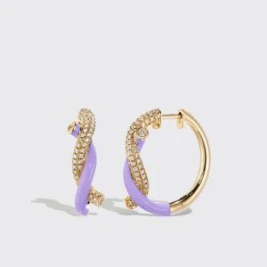 LILAC FRUIT HOOPS EARRINGS>Boochier Clearance