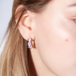 LILAC FRUIT HOOPS EARRINGS>Boochier Clearance